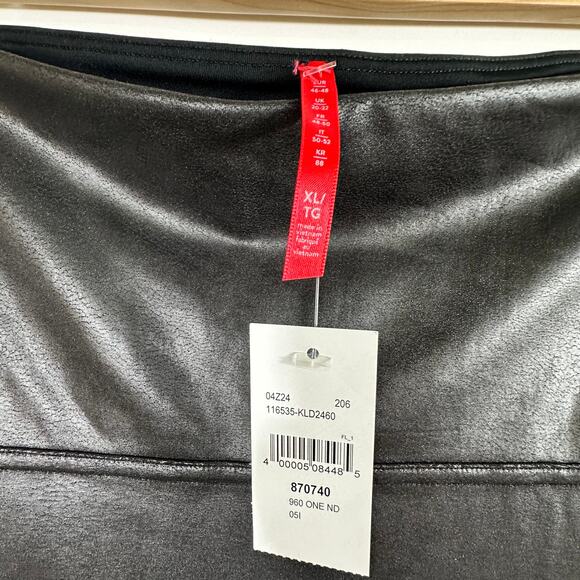 SPANX Ready to Wow Faux Leather Leggings Black XL - Picture 6 of 7